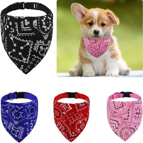 Adjustable Dog Bibs For Small Dogs Tie Necktie Collar Cat Scarf Puppy Bandanas Cat Triangular Bow Ties Pet Grooming Accessories