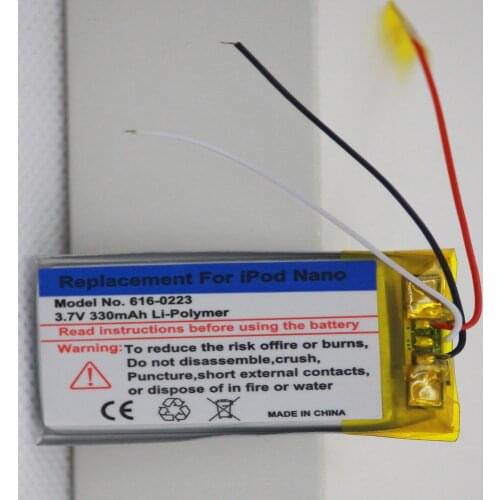 With Tools original quality 330mAh battery replacement for iPod Nano 1 1st Gen MP3 1GB 2GB 4GB