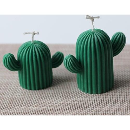 Handmade Cactus Silicone Candle Mold 2 Sizes Aromatherapy Fragrance Plaster Making Supplies Homemade DIY Gum Paste Chocolate