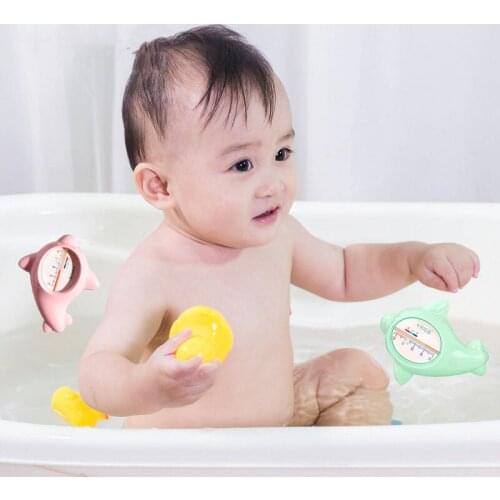Cute Dolphin Shower Thermometer Bebe Cartoon Thermometer Baby Bath Pool Accessory Pool Toys Baby Bath Toy Newborn Accessories