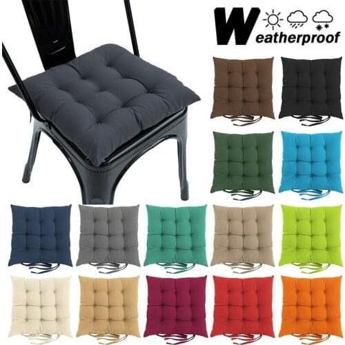 40x40x5cm Waterproof Square Cushion Seat Cushion for Office Chair Outdoor Restaurant Garden Terrace Pads Fixed Backrest Pillow