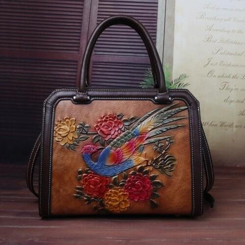 Restoring Ancient Ways The Phoenix Chinese Style Womens Handbags Multi-Function Satchel High Quality Luxury Shoulder Bags