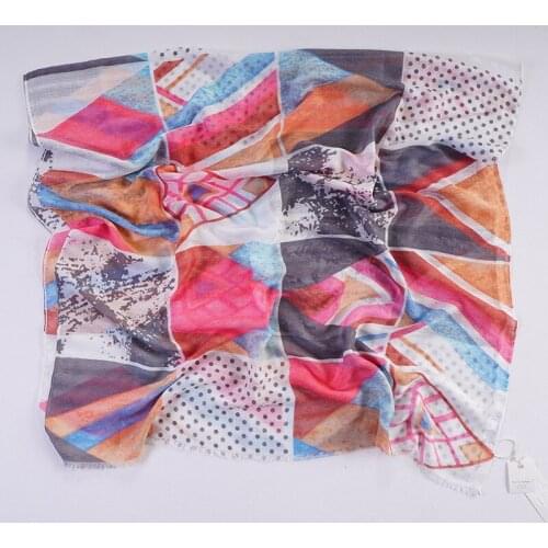 2019 Women Geometry Spot Pattern Cotton Frayed Scarf 10pcs/lot