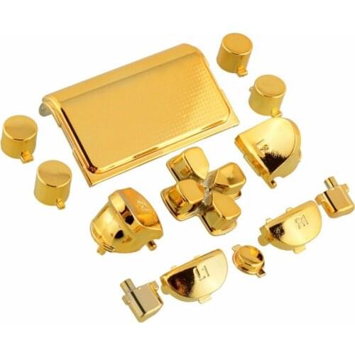 10PCS For PS4 Video Game Console Controller Gamepad Replacement Fashion Buttons Accessory for Kit BoyJoystick Gift Chrome button