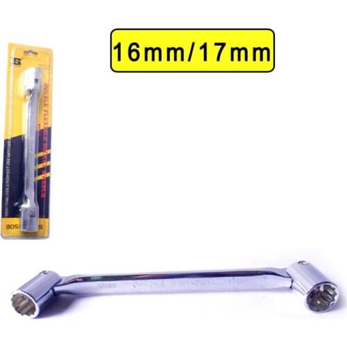 16-17mm double flexible mirror polished socket wrench 40CR-V