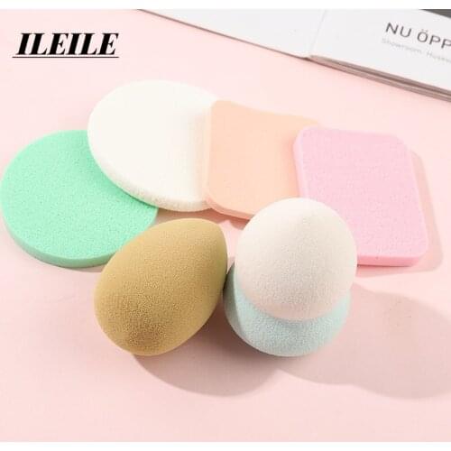 6 Pc BB Cream Powder Puff Makeup Air Cushion Sponge Puff Dry Wet Dual Use Concealer Liquid Foundation Puffs Random Colo