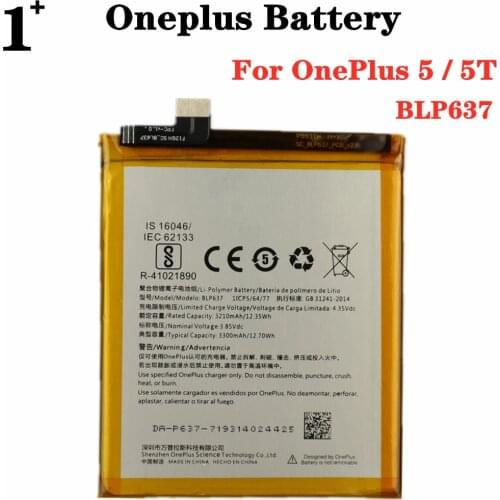 3300mAh BLP637 Battery For Oneplus 5 1+ 5 5T Cell Phone Battery High Capacity Replacement Batteries