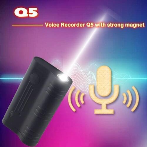 Voice audio audio recorder with magnet Q5 170hours auto record voice activeated automatically strong magnet easy use