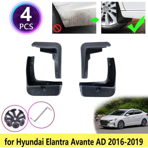 For Hyundai Elantra AD Avante 2016 2017 2018 2019 Mudguards Mudflaps Fender Mud Guards Splash Mud Flaps Cladding Car Accessories