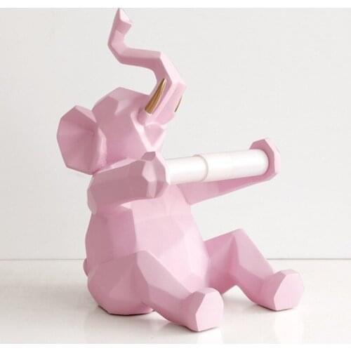 Animal statue Craft Toilet Paper Holder Table living room office restaurant hanging paper Elephant/deer figurine home decor