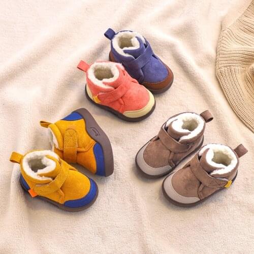 Baby Shoes Winter Snow Boots Keep Warm Kids Toddler First Walkers Boys Girls Soft Bottom Casual Booties SCW012