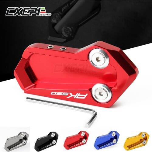 For KYMCO AK550 AK 550 2017 2018 2019 Motorcycle CNC Kickstand Side Stand Pad Extension Plate Enlarger Pad Accessories
