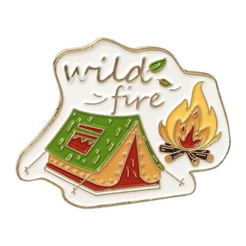 Custom hard enamel pinWilderness Outdoor Adventure Lover Enamel Lapel Pin can be customized with your logo design