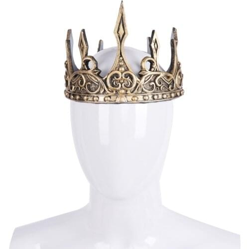2020 Hot Sale Ancient Headdress Halloween Carnival Party Pu Foam Medieval Men King Crown