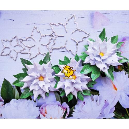 Clematis Flower Metal Dies Stencil Template for Embossing DIY Scrapbooking Paper Album Gifts Cards Making New Dies for 2020