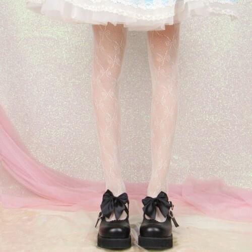 White Lolita Tights Classic Sexy Women Lingerie Club Party Wear Stockings Cute Girls Japanese High School Students Pantyhose