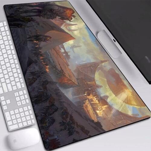 Ancient Battlefield Mat Pad Large Mouse-Pad with Sewn Edges Dirt-resist Gaming Mouse Pad Desktop Game Pad Rectangles 90x40cm