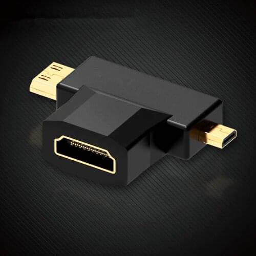 Mini HDMI / Micro HDMI to HDMI Adapter Converter 2 in 1 3D 1080P Male to Female for TV Monitor Projector Camera
