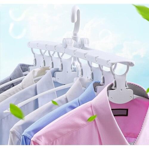 Household Folding Pants Hanger Multifunctional Multi-layer Pants Rack Collapsible Storage Rack with Multi-hook for Home Clothing
