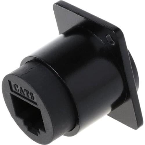 D-type Module RJ45 Socket Cable Female Signal Connector Cat6 Panel Mount Network Ethernet Extension Interface Adapter T3LB