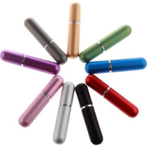 MUB Mini 5ml Refillable Perfume Spray Bottle Aluminum Spray Atomizer Portable Travel Empty Cosmetic Container Perfume Bottle