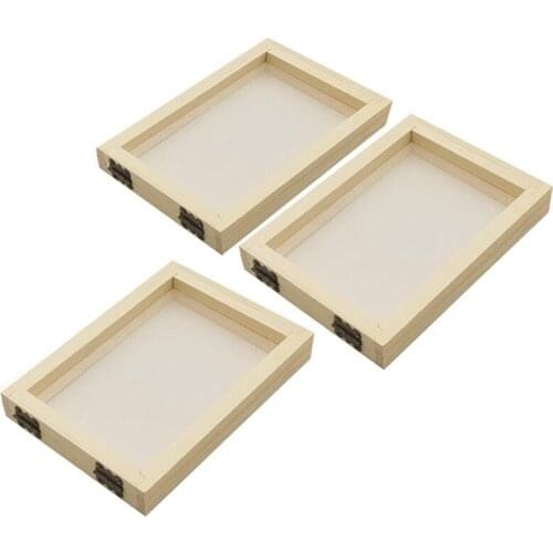 3-Piece Paper Making Kit Mould Screen Frame, DIY Craft Gift, Handcraft , Recycling, Paper Art, for Kids Adults