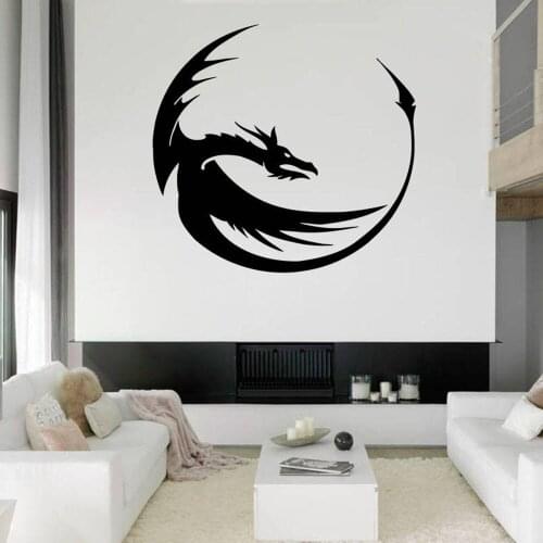 Dinosaur Wall Sticker Dragon Wall Decals Living Room Pattern Art Wall Ornament Home Decors Chinese Dragon Removable B198