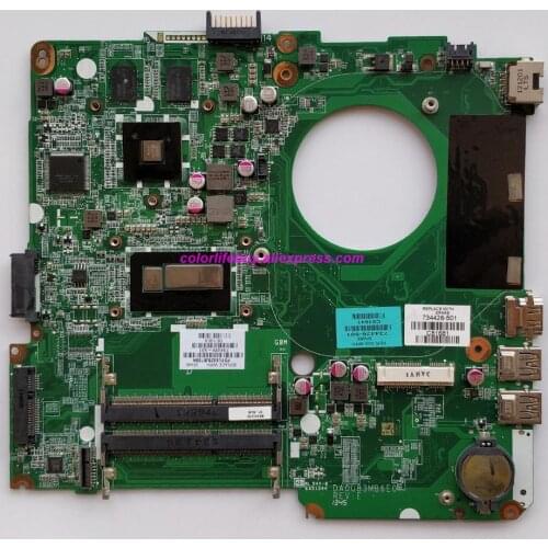 Genuine 734426-501 734426-001 w HD8670M/2GB Graphics w i5-4200U CPU Laptop Motherboard for HP Pavilion 14-n Series NoteBook PC