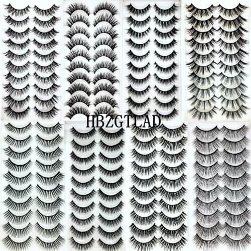 38 Styles 10 pairs natural false eyelashes fake lashes long makeup 3d mink lashes extension eyelash mink eyelashes for beauty