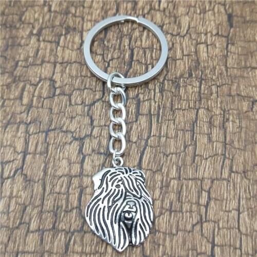 New Vintage Bouvier des Flandres key Chains Unique Trendy Style Bouvier des Flandres Keychains Rings Fashion Pet Dog Jewellery