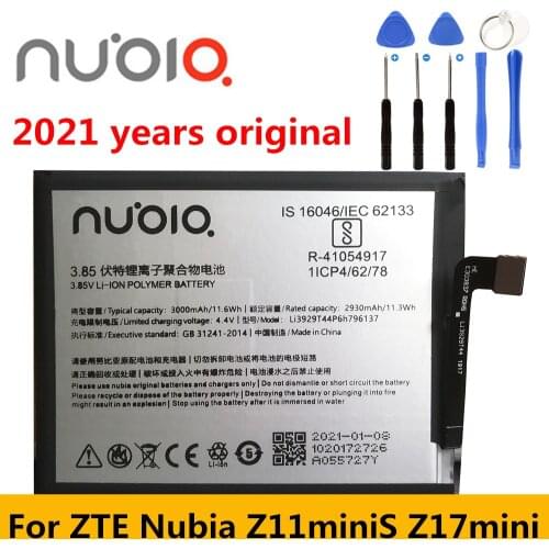 2020 New 3000mAh Li3929T44P6h796137 Battery For ZTE Nubia Z11miniS Z11 miniS NX549J Z17mini Z17 mini NX569H NX569J Battery+Tools