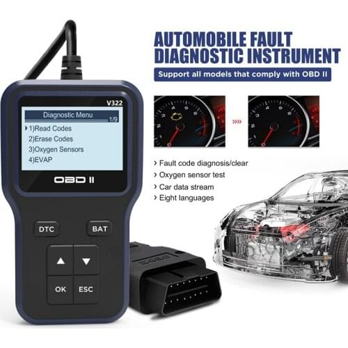 ODB2 Reader Car Diagnostic Tool Scanner Read Code OBD-II Pro V322 Computer Diagnostic Instrument For Automobiles