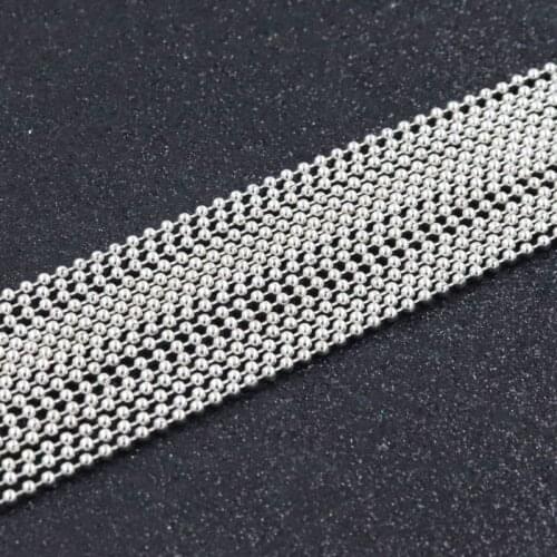 10Meters 1.2 1.5 2.0 2.4 3.2mm Silver Iron Ball Chain For Jewelry Making Diy Necklace Bracelet Finding Accessories Wholesale