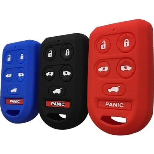Silica Gel Case Car Key Cover Cap For Honda Odyssey Pilot 2005 2006 2007 2008 2009 2010 Silicone Case For Keys Holder Set Bag