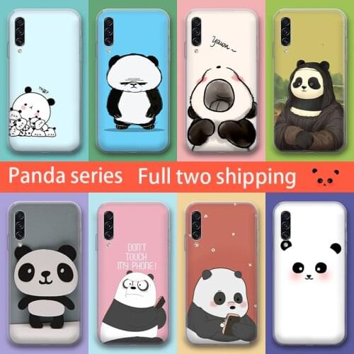 Cute panda silicone Phone Case For Samsung Galaxy A51 A71 A50 A70 A20 A30 A40 A10 A20E J4 J6 A6 A8 A7 A9 2018 soft tpu cover