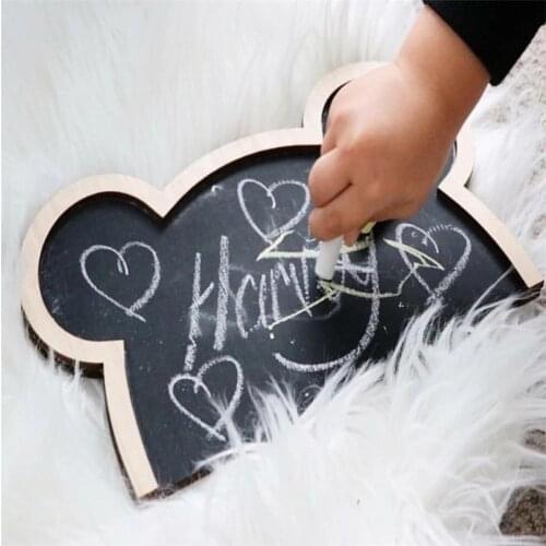 Nordic Baby Room Wooden Toys Bear Rewritable Message Board Childrens room Desktop Decoration Christmas Best Gifts For Kids