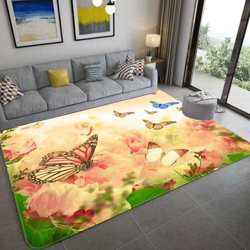 Nordic butterfly carpet living room modern geometric sofa coffee table mat bedroom bedside home carpet parlor kids rug Decor