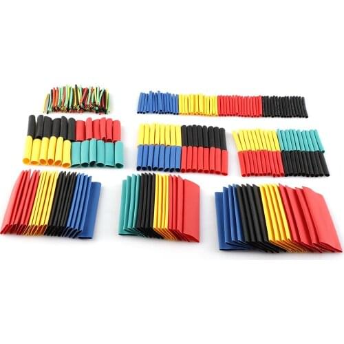 Heat Shrinkable Tube Set Insulation Sleeving Many Sizes Corrosion Resistance Management Polyolefin 164pcs/328pcs Colourful