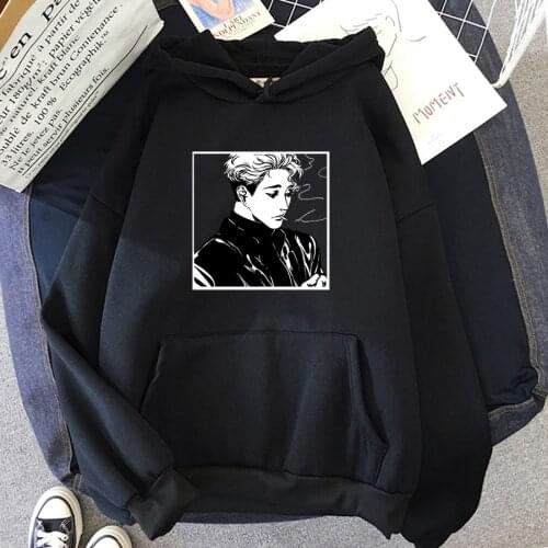 Anime Killing Stalking Hoodie Sweatshirts Women Hoodies Pullover Unisex Harajuku Hoodied Black Hoody