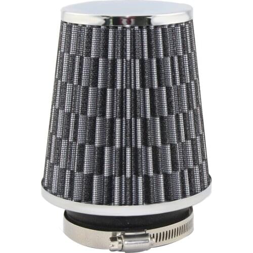 Universal Car Air Filter 76mm 3 Inch High Flow Car Cold Air Intake Filter Aluminum Non-woven Fabric Rustproof Air Intake Hose