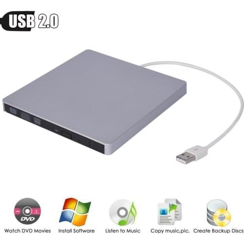 Universal USB 2.0 External DVD Burner CD Player Portable Optical Drive For MacBook Laptop/Windows XP/7/810 Notebook PC