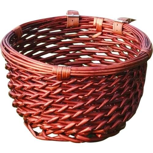 Bike Basket Handwoven Bike Front Handlebar Basket Weatherproof Round Bike Front Crate Suitable for Men Women Kids Bikes