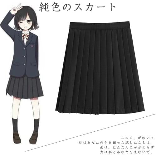 Japanese Bad TOP girl JK Uniform Long Skirt 50 55cm High-waist Medium-length Pleated Skirt Women Graduation SCHOOL UNIFORM