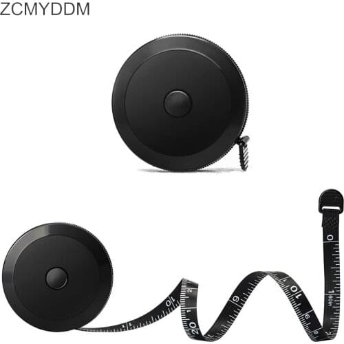 ZCMYDDM 1.5m/60inch Black Tape Measures Dual Sided Retractable Tools for Body Measurement Tailor Measurement DIY Sewing Tools