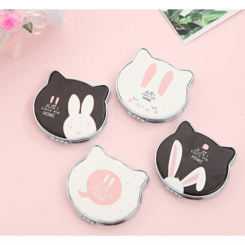 Pc Cute Quicksand Makeup Mirror Vintage Magic Animal Double Sided Pocket Makeup Mirror Decoration Crafts Supplies Kawaii