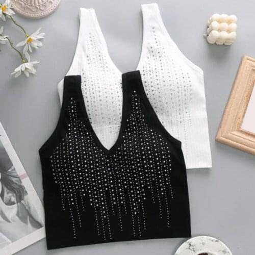 Women Summer Vest Sexy V-neck Sleeveless Solid Camisole Backless Tank Tops Camisole Tops Minimalist Style Female Blouse