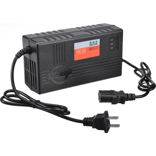 1pc 60V 20AH Motorcycle Battery Charger 6 LED Display For Scooter Wheel Lead Acid Battery Electric Bicycle Accessories Parts