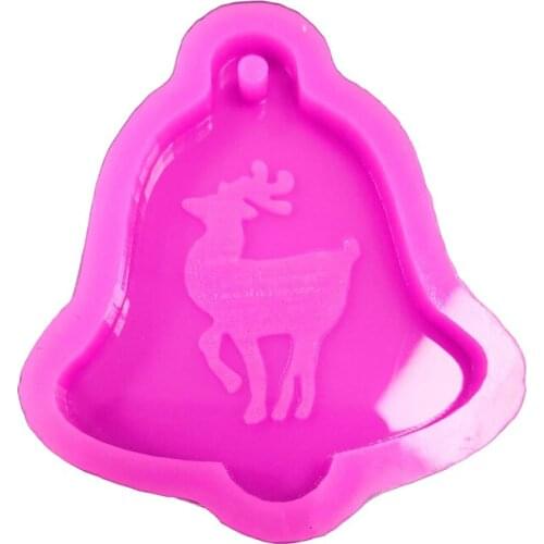 1PC Random Christmas Bell Shape Silicone Molds Handmade DIY Making Craft Keychain Pendant Modeling