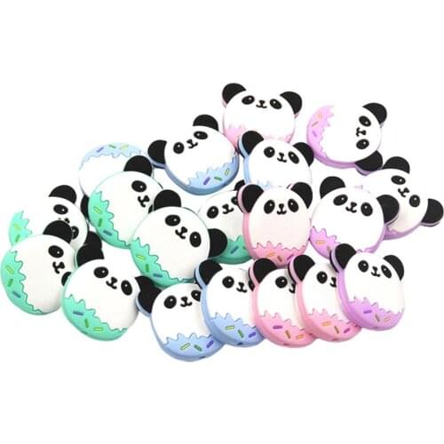 10pcs Silicone Beads Mini Panda Silicone Teething Beads Rodents Baby Teether DIY Teething Toys Necklace Pendant Gifts