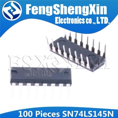 100pcs/lot SN74LS145N 74LS145N 74LS145 DIP-16 BCD-TO-DECIMAL DECODERS/DRIVERS IC